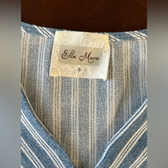Ella Mara Chic Striped V-Neck Maxi Dress size S - Picture 7 of 12